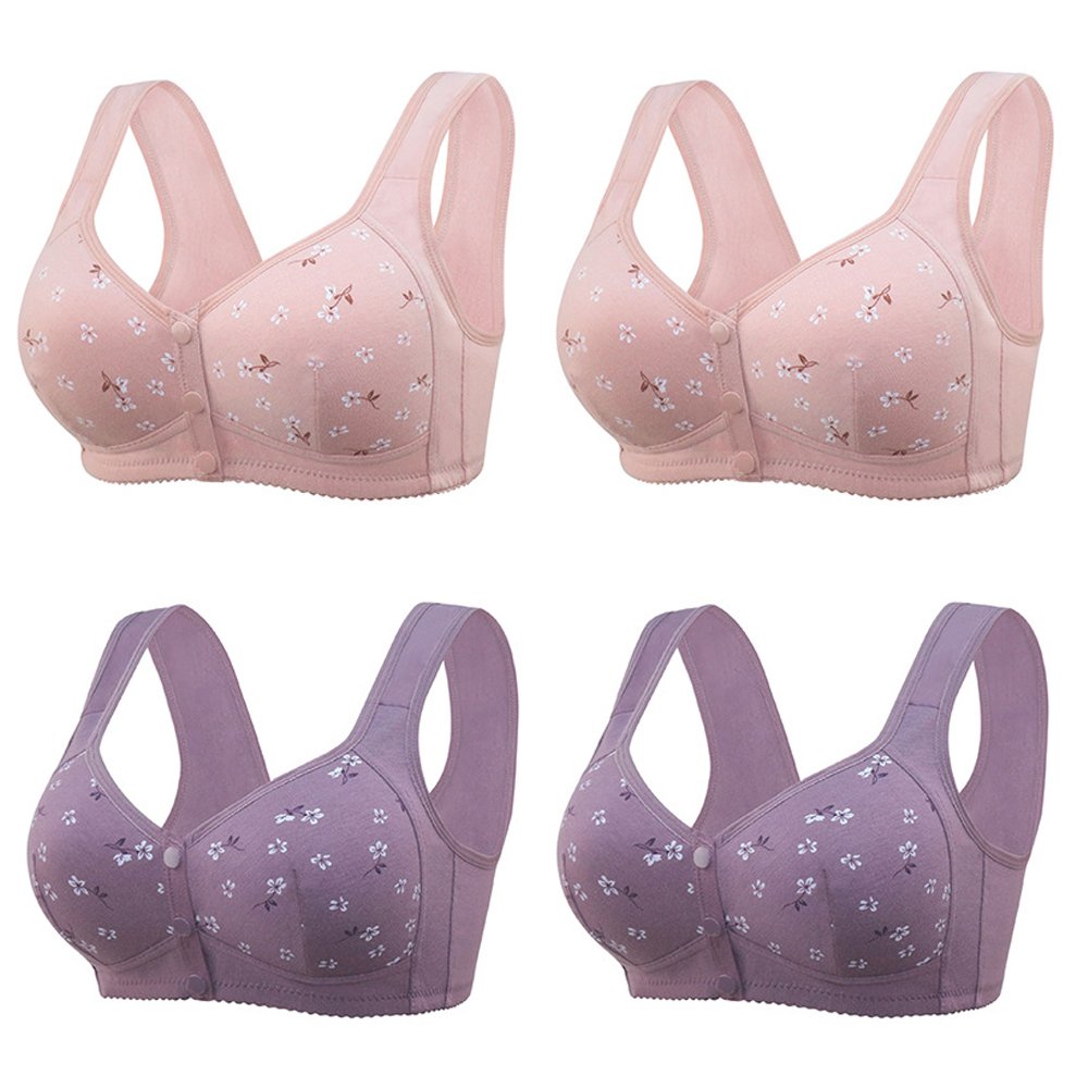 Beverlynshop CALEINOS COMFORTABLE & CONVEMIENT FRONT BUTTON BRA (4 PCS)