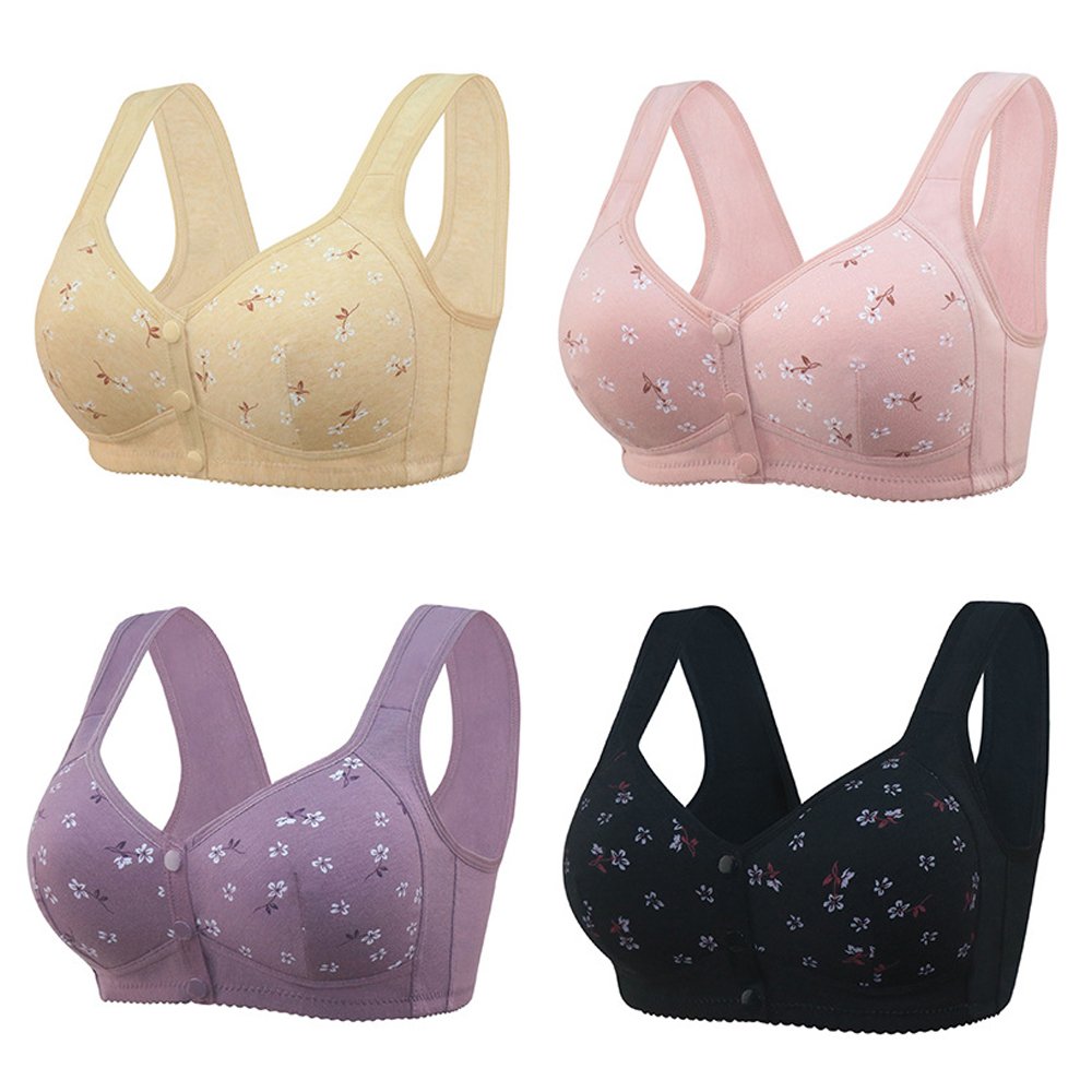 Beverlynshop CALEINOS COMFORTABLE & CONVEMIENT FRONT BUTTON BRA (4 PCS)