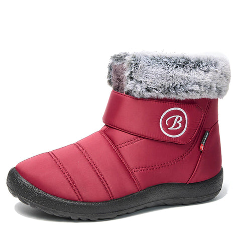 (Black Friday SALE 49% OFF) New Women's Winter Non-Slip Waterproof Boots Casual Fur-lined Hook-Loop Snow Boots