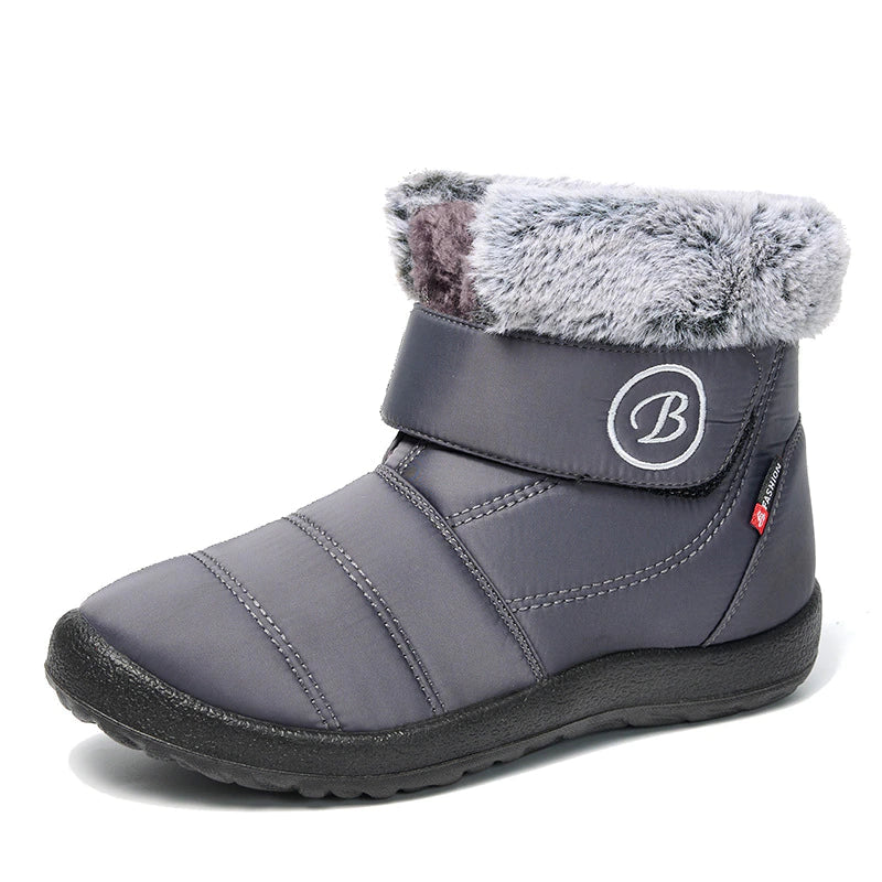 (Black Friday SALE 49% OFF) New Women's Winter Non-Slip Waterproof Boots Casual Fur-lined Hook-Loop Snow Boots