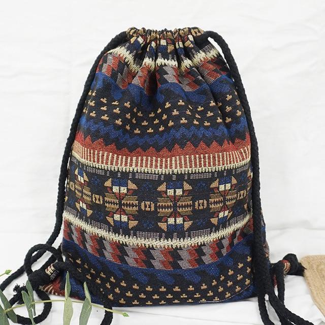 Boho Aztec Drawstring Bags