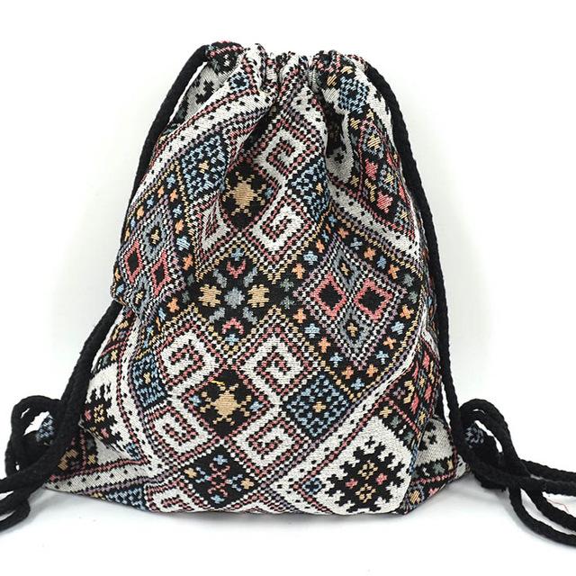 Boho Aztec Drawstring Bags