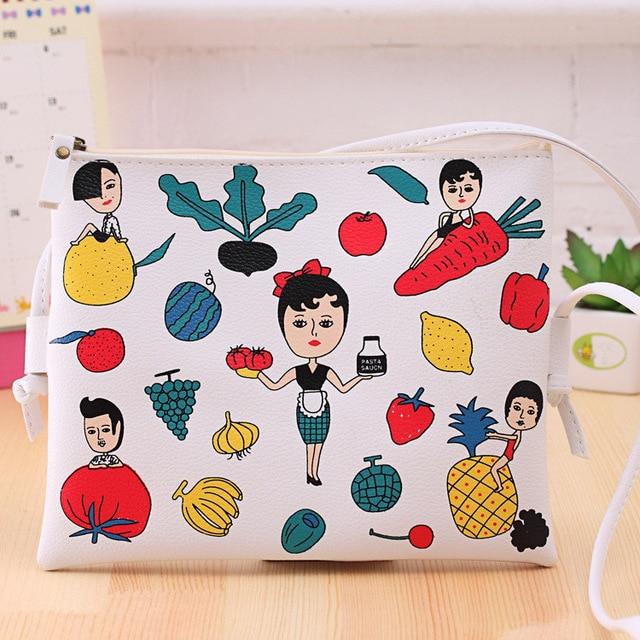 Cartoon Printed Graffiti Handbag