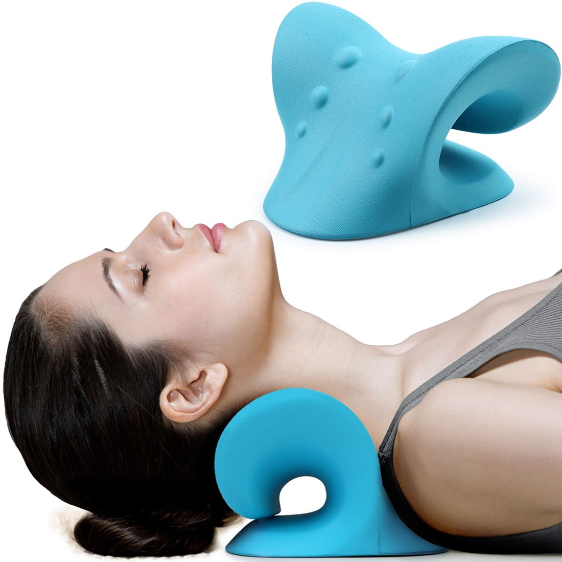 Cervical Neck Traction Pillow- For Neck Pain Relief