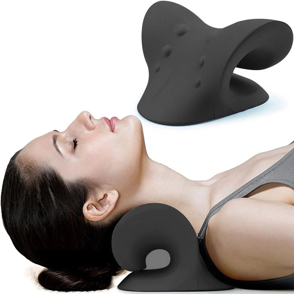 Cervical Neck Traction Pillow- For Neck Pain Relief