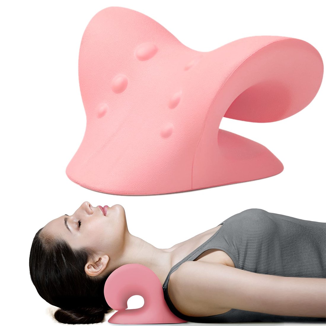 Cervical Neck Traction Pillow- For Neck Pain Relief