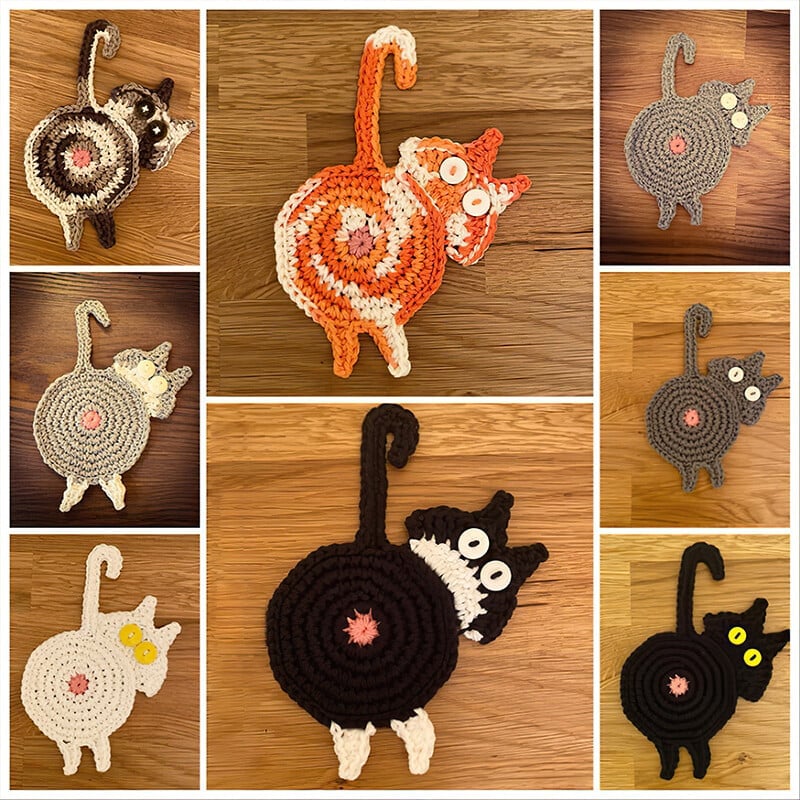 Early Christmas Sale-Cat Butt Coasters - Buy 2 Get Extra 10% OFF