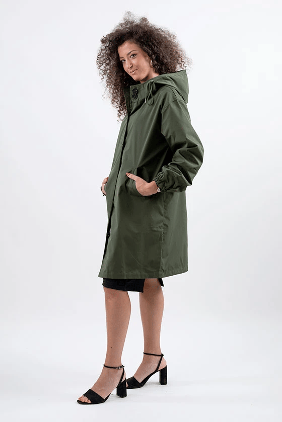 Hedymolly Waterproof Oversized Hooded Windbreaker Rain Jacket