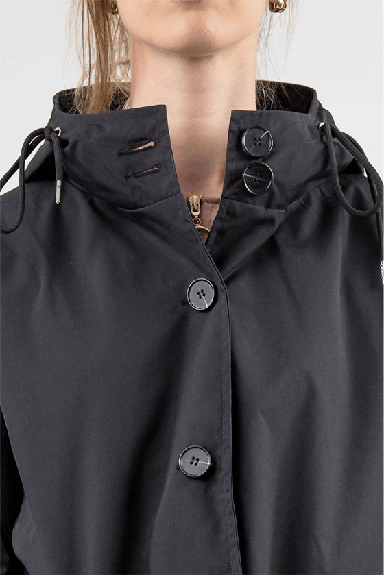 Hedymolly Waterproof Oversized Hooded Windbreaker Rain Jacket