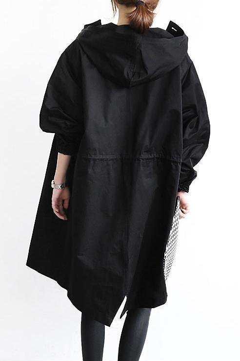 Hedymolly Waterproof Oversized Hooded Windbreaker Rain Jacket