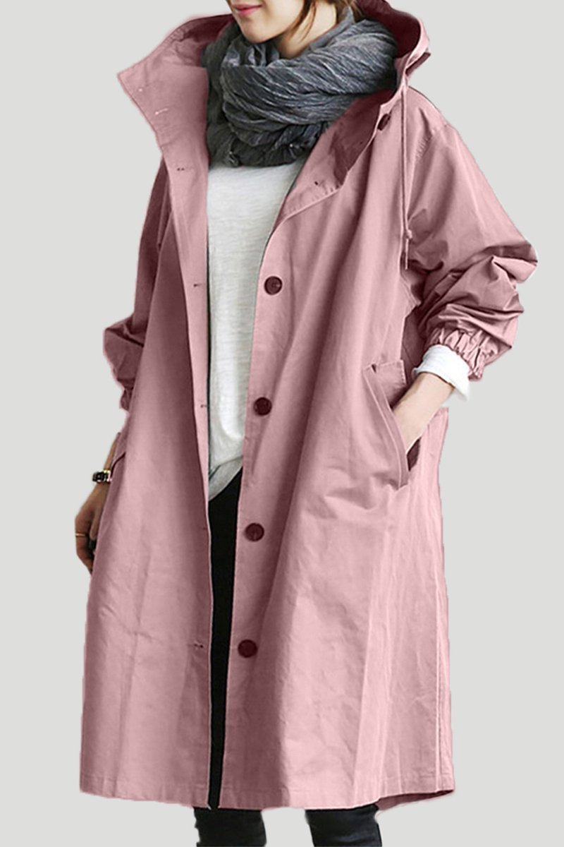 Hedymolly Waterproof Oversized Hooded Windbreaker Rain Jacket