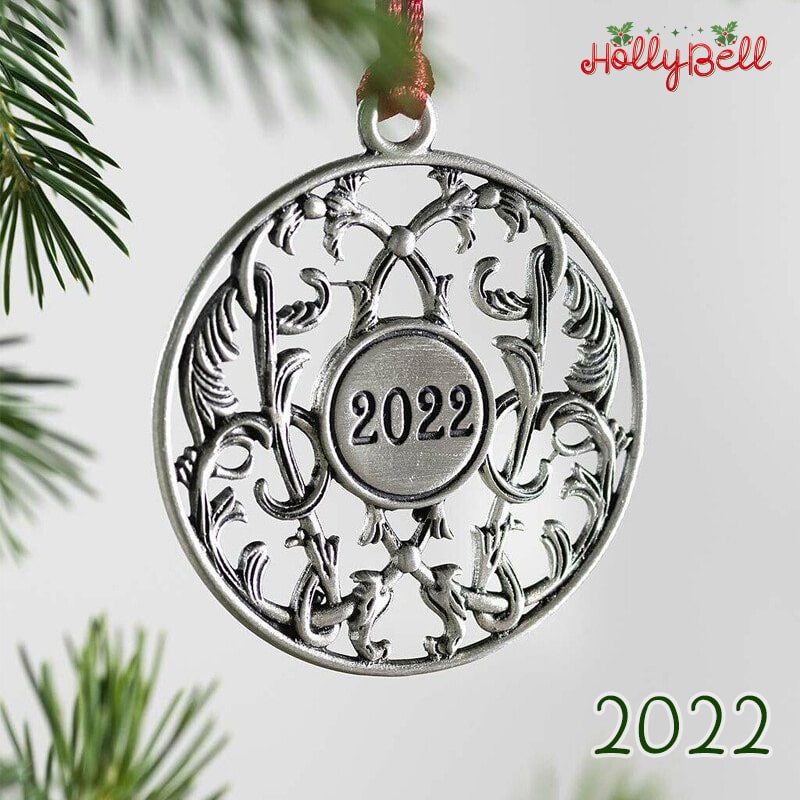 HollyBell - Solid Pewter Christmas Tree Ornaments