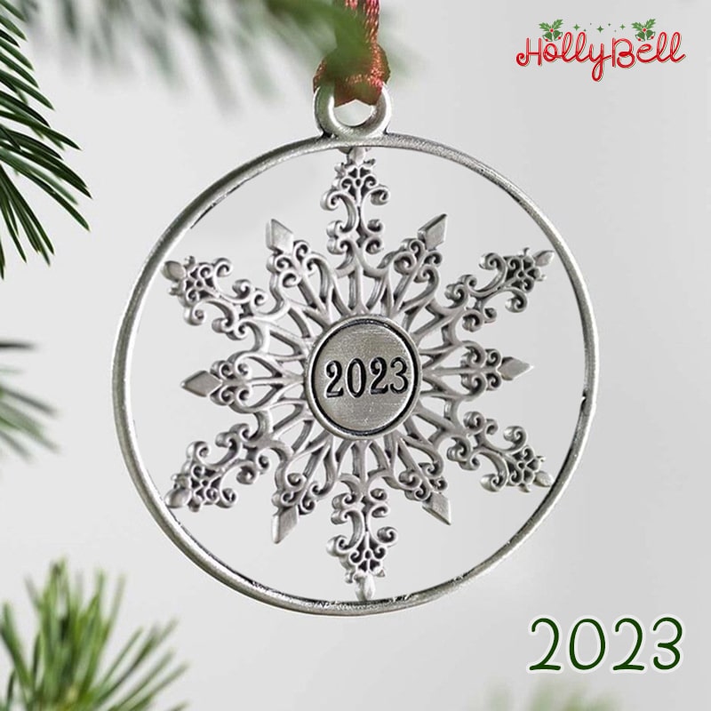 HollyBell - Solid Pewter Christmas Tree Ornaments