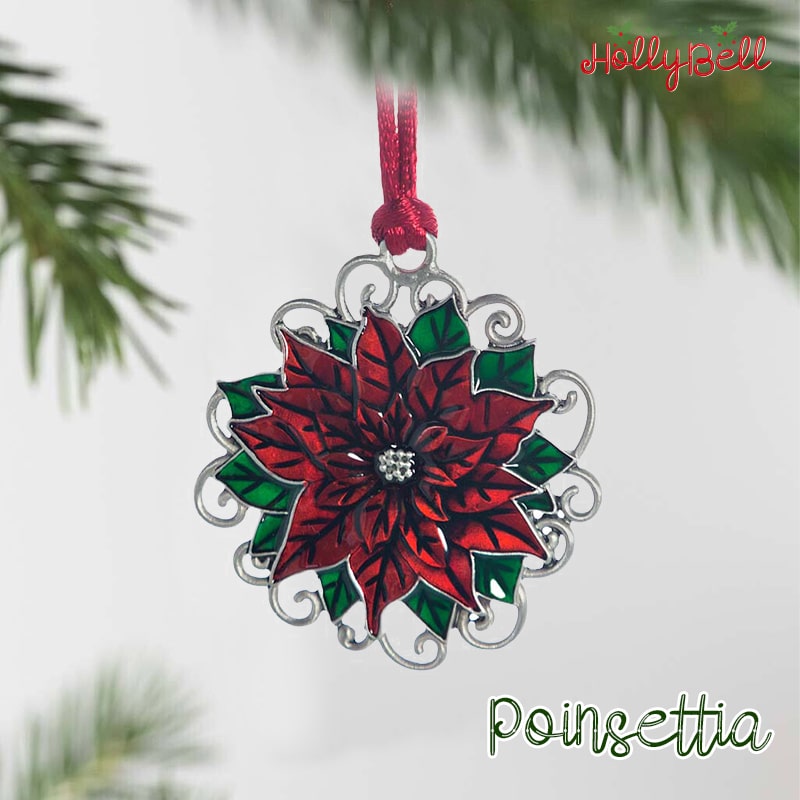 HollyBell - Solid Pewter Christmas Tree Ornaments