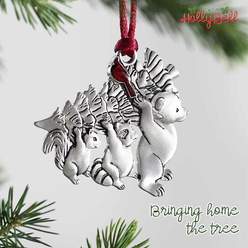 HollyBell - Solid Pewter Christmas Tree Ornaments