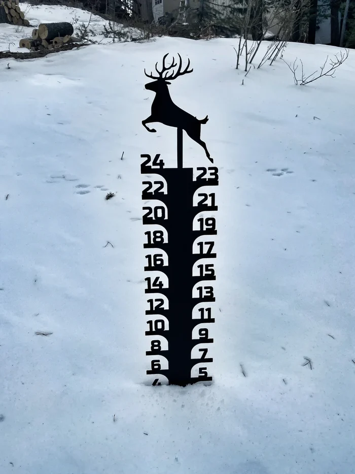 Iron Art Snow Gauge