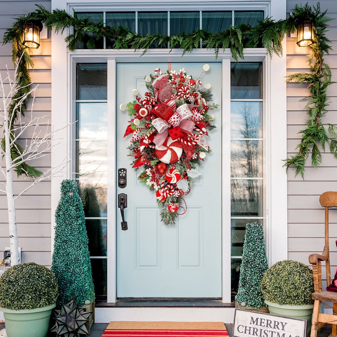 Last Day 49% OFF - Candy Cane Christmas Wreath