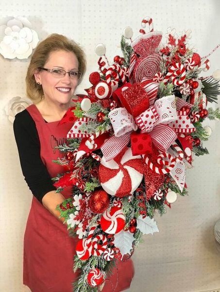 Last Day 49% OFF - Candy Cane Christmas Wreath