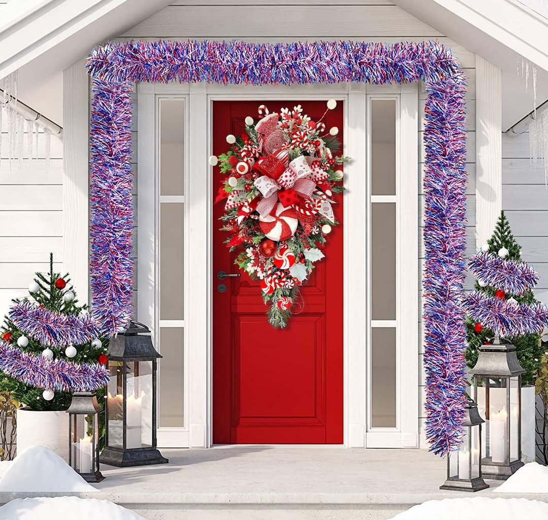 Last Day 49% OFF - Candy Cane Christmas Wreath