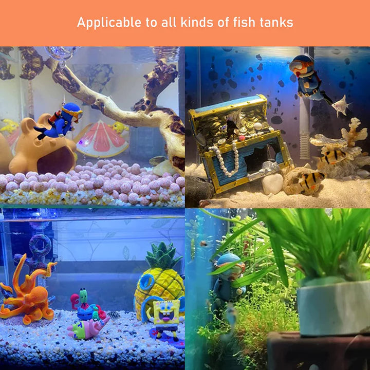 LAST DAY 50% OFF Aquarium Decorations, Lovely Diver Fish Tank, Floating Device( With String)-Buy 2 Get 1 Free