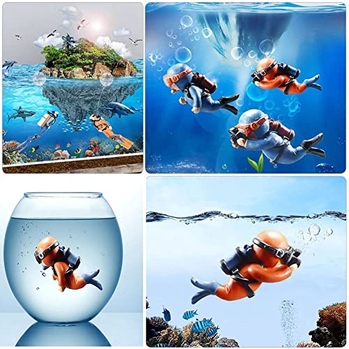 LAST DAY 50% OFF Aquarium Decorations, Lovely Diver Fish Tank, Floating Device( With String)-Buy 2 Get 1 Free