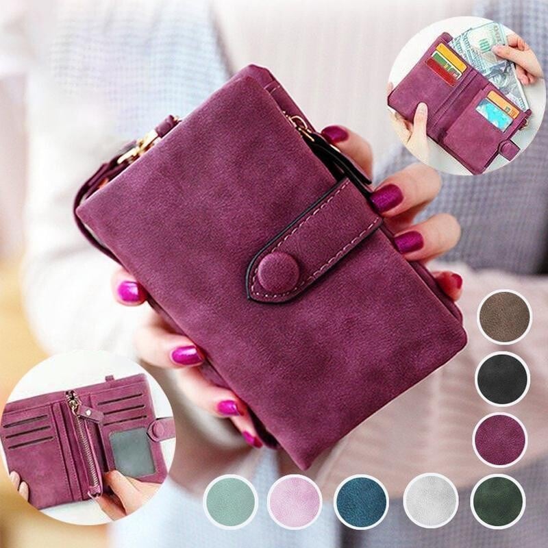 Last Day 70% OFF - Small Trifold Leather Wallet For Women