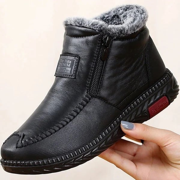 (Last Day Promotion 75% OFF) – Women’s Waterproof Non-slip Cotton Leather Boots – BUY MORE SAVE MORE!