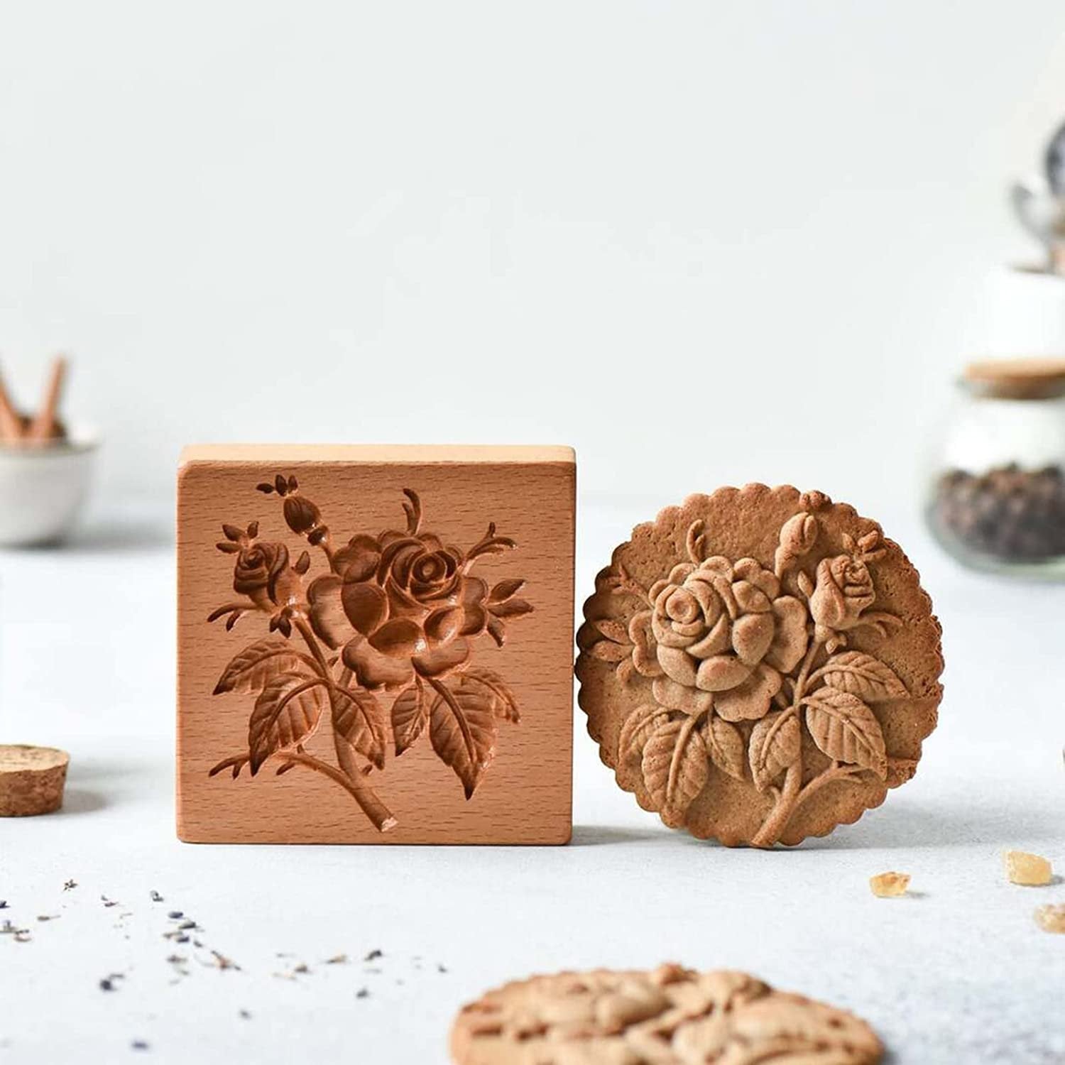 Last Day Special SalePremium Hand Carved Wooden Embossing Mold For DIY Cookies