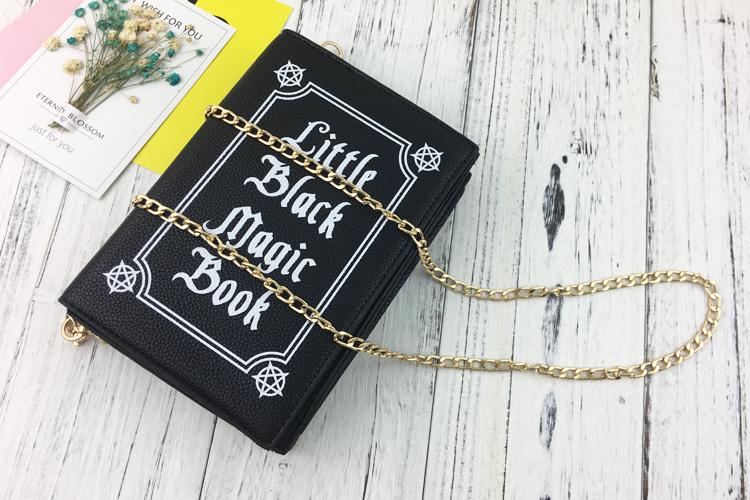 Little Black Magic Book Clutch Bags