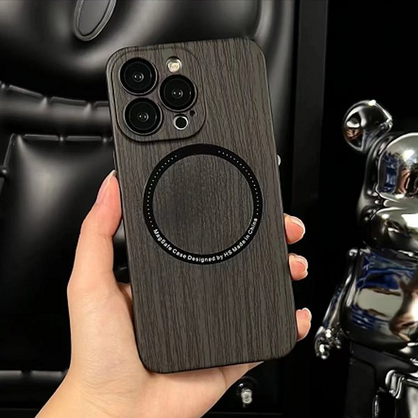 Mahogany Magnetic Charging Case for iPhone