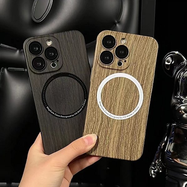 Mahogany Magnetic Charging Case for iPhone