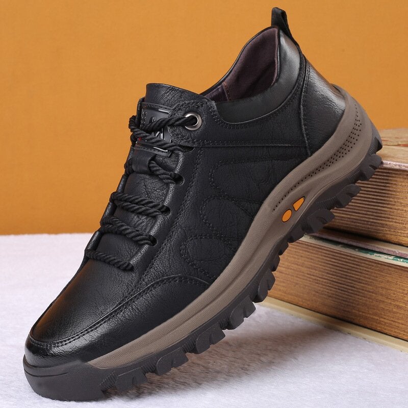 Men's Casual Hand Stitching Leather Big Size Shoes