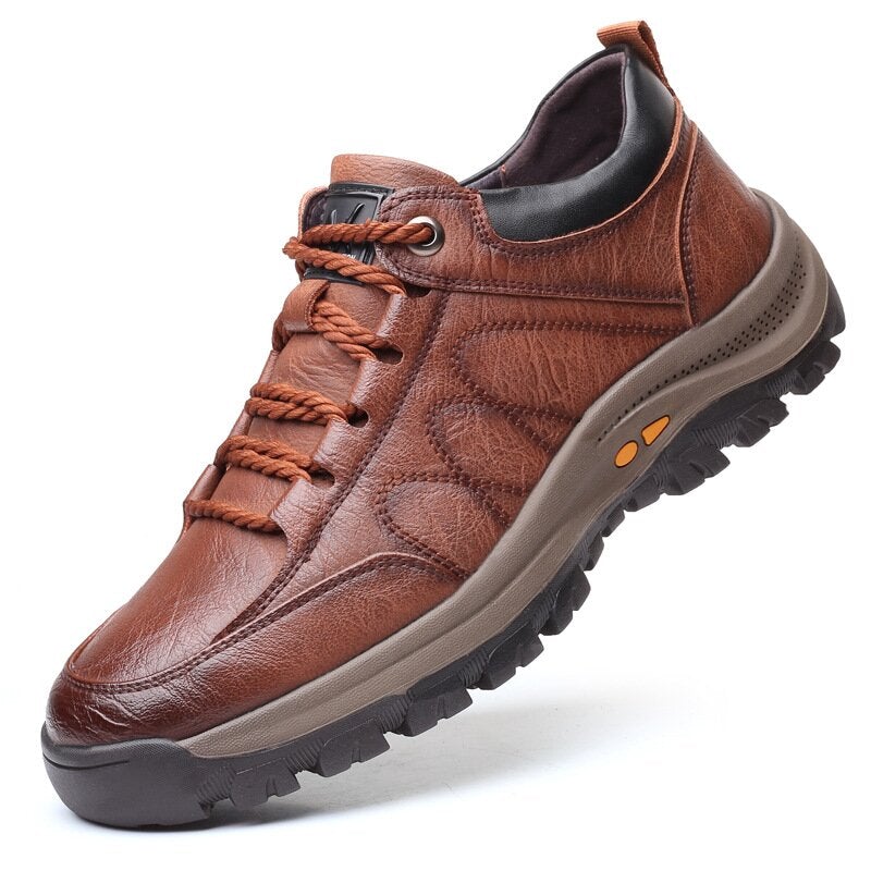 Men's Casual Hand Stitching Leather Big Size Shoes