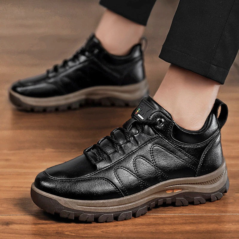 Men's Casual Hand Stitching Leather Big Size Shoes