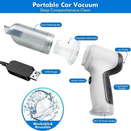 Mini Handheld Cordless Vacuum 3 IN 1  Cleaner