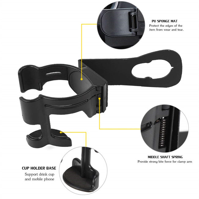 Multi-Function Drink Cup Phone Holder for 2011-2018 Jeep Wrangler JK JKU