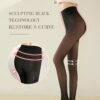 Ongitecoude Flawless Legs Fake Translucent Warm Plush Lined Elastic Tights