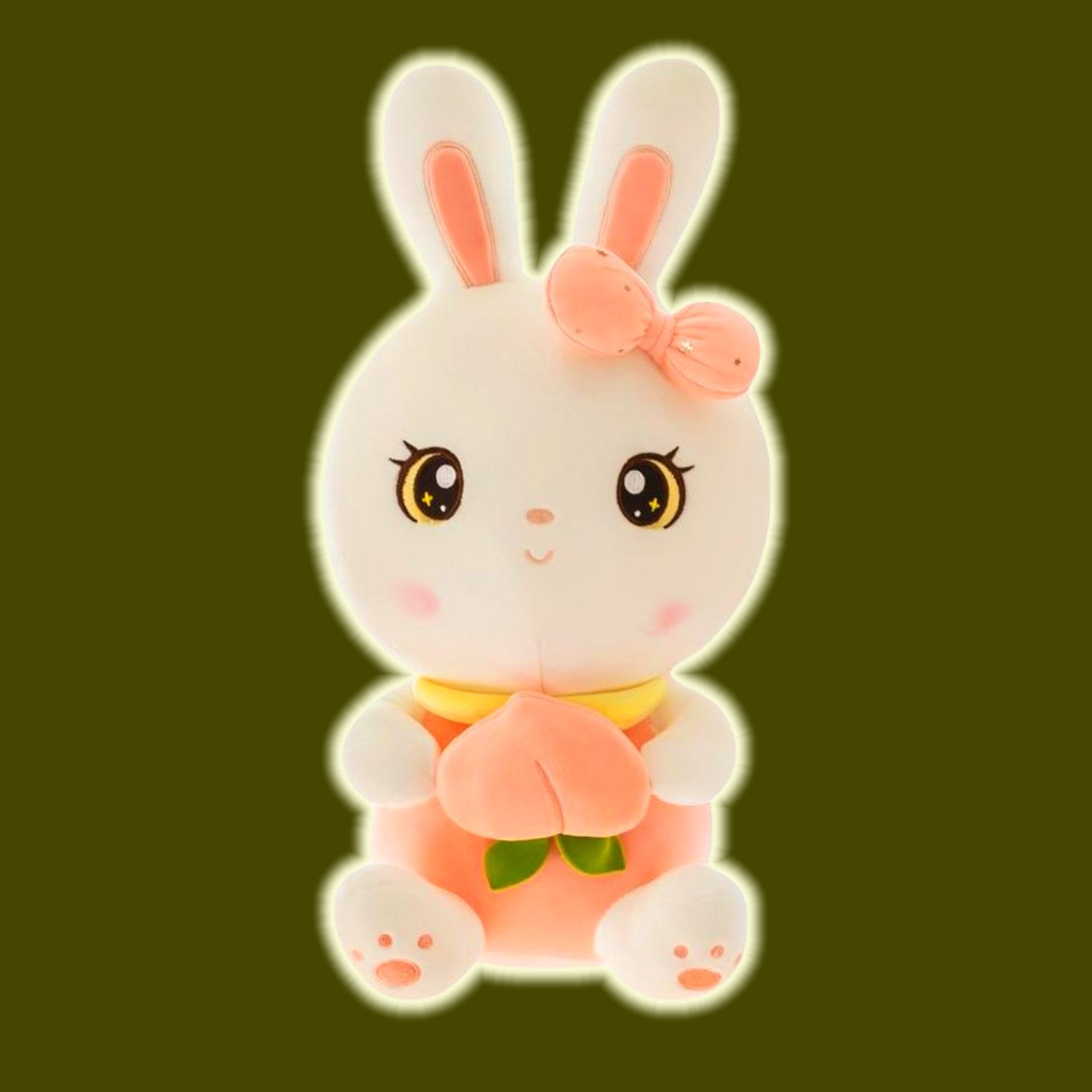 Peach Bunny Rabbit Plush Toy