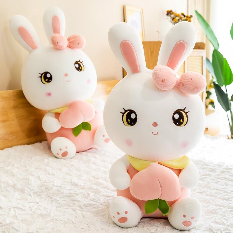 Peach Bunny Rabbit Plush Toy