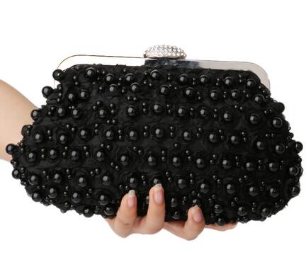 Pearl Beaded Wedding Clutch Bag