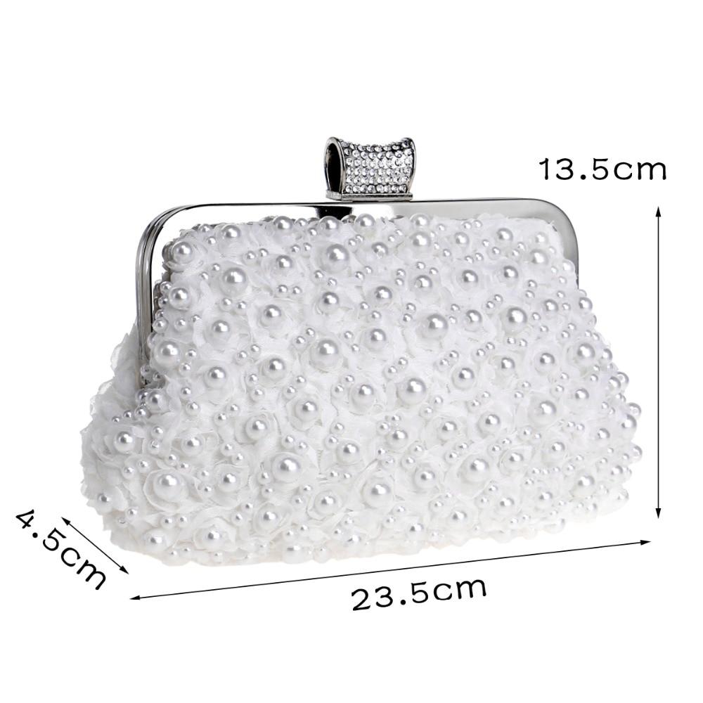 Pearl Beaded Wedding Clutch Bag