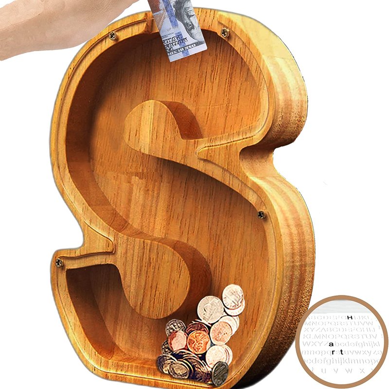 Piggy Bank-Wood Gift For Kids