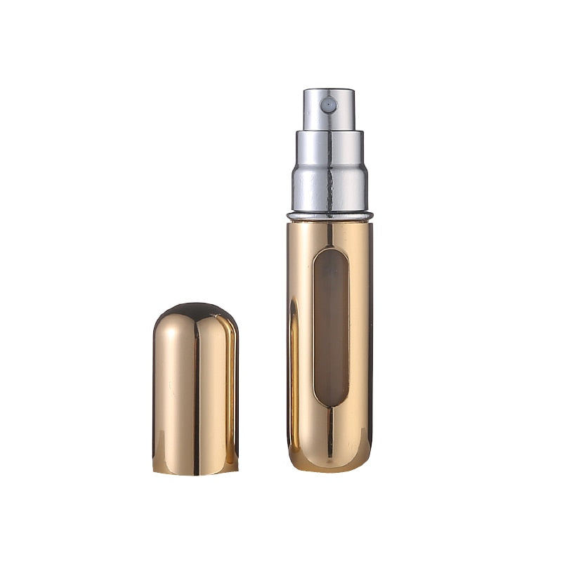 Premium Gold - 5ml Portable Mini Refillable Perfume Bottle - Travel Spray Atomizer Bottle