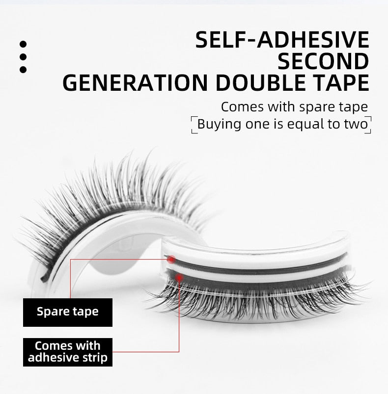 Reusable Self Adhesive Eyelashes - Application in 3 Seconds