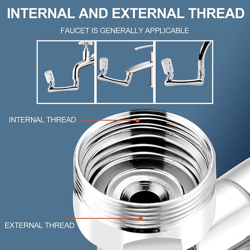 Rotating 1080° robotic arm faucet (universal model)