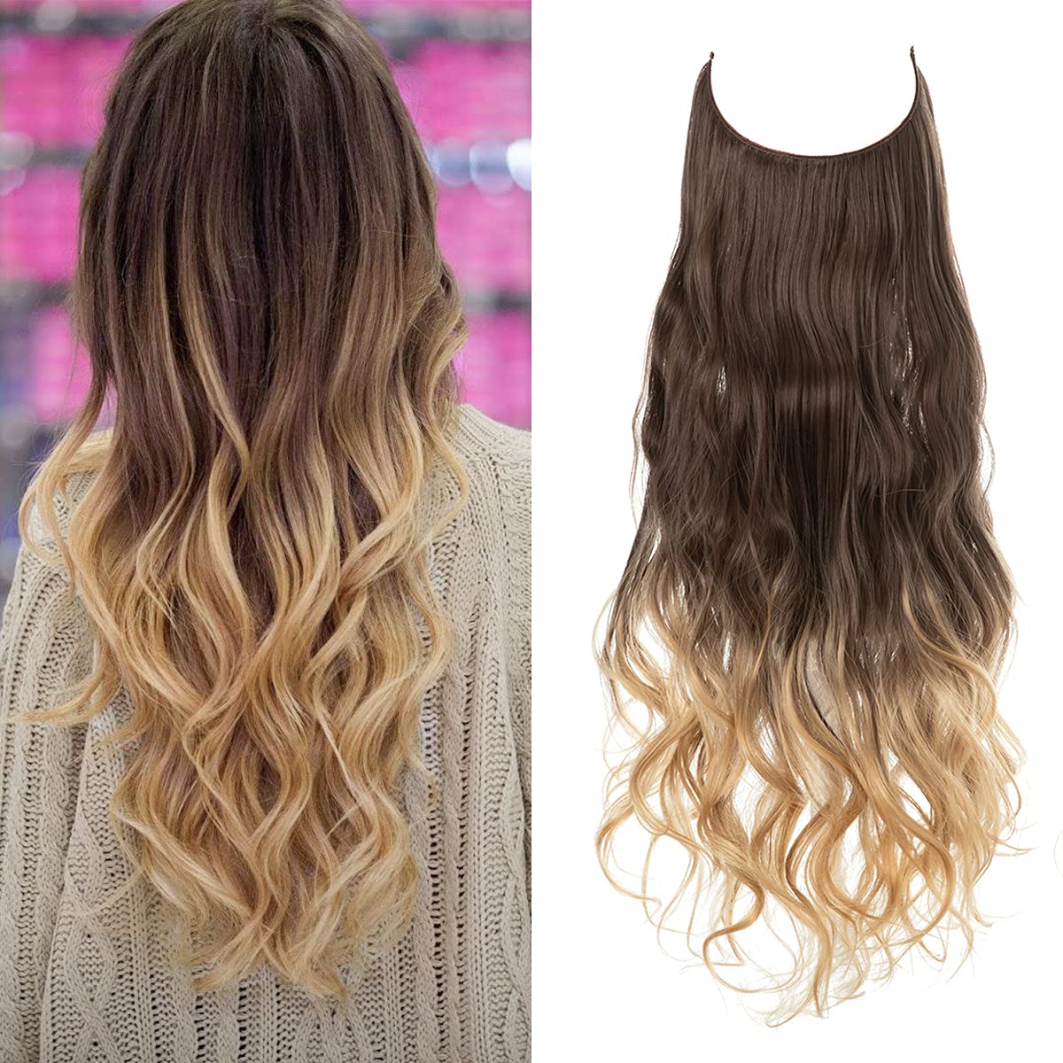 Beauty Bello Secret Hair Invisible Halo Hair Extensions