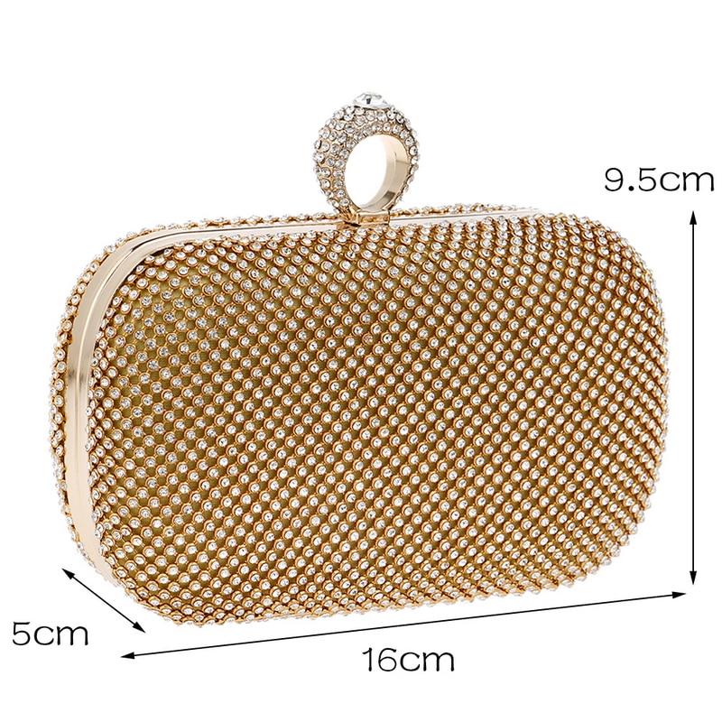 Shimmer Studded Clutch Bag