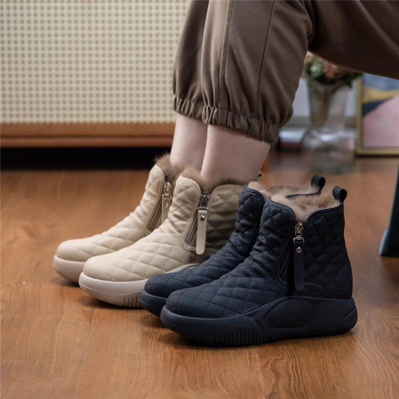 Women's High Top Thick Sole Waterproof Snow Boots