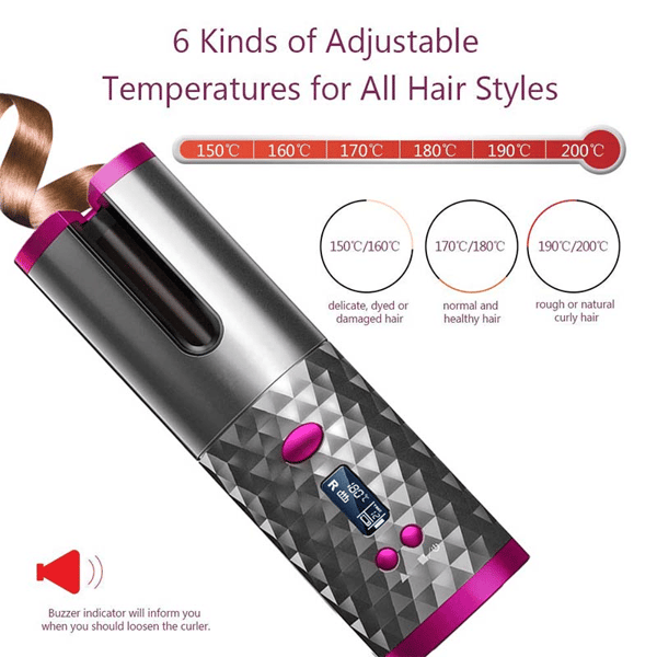 LAST DAY PROMOTION 49% OFF - AUTO ROTATING CERAMIC HAIR CURLER