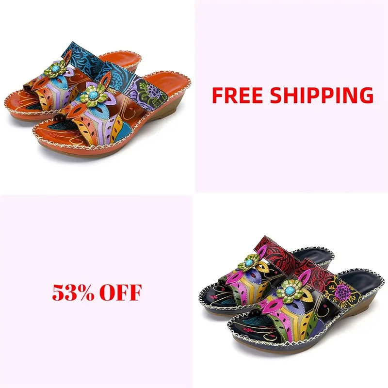 Bohemian fashion non-slip orthopedic sandals